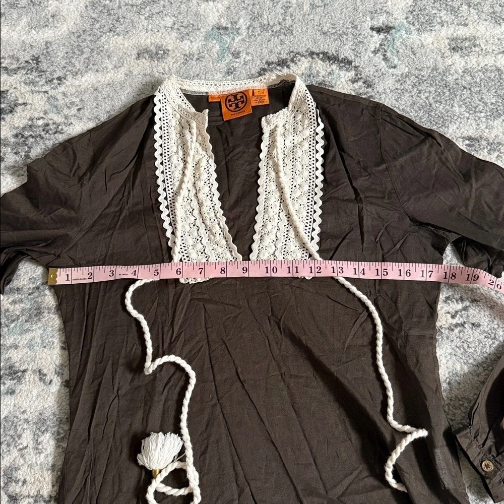 Tory Burch Chocolate Brown Long Sleeve Top